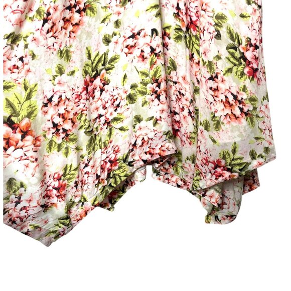 J. Jill Ivory Pebble Hydrangea Floral Printed Belted Waist Rayon Midi Dress 2X - Picture 7 of 10